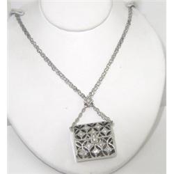 Mikimoto 18K White Gold Diamond Necklace