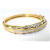 Image 3 : Salavetti 18K Yellow Gold Diamond Bangle