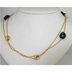 Faraone Mennella 18K Yellow Gold Onyx Necklace