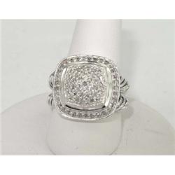 David Yurman Silver Diamond Ring