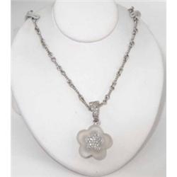 Judith Ripka18K/14K White Gold Diamond Crystal Necklace