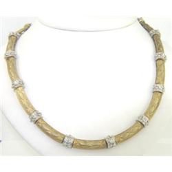 14K Two-Toned Gold, Diamond Necklace