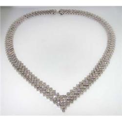 14k White Gold, Cognac Diamond Necklace.