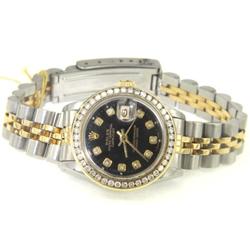 Rolex 18K Gold / Stainless Steel Diamond Ladies Watch