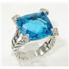 Image 2 : David Yurman Silver, Blue Topaz & Diamond Ring