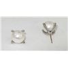 Image 2 : David Yurman Silver Pearl  Diamond Earrings