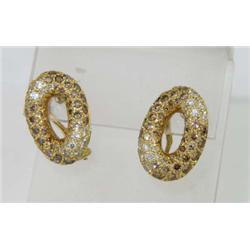 Faraone Mennella 18K Yellow Gold Diamond Earrings