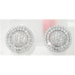 18K White Gold Diamond Earrings