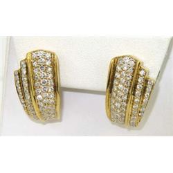18K Yellow Gold Diamond Earrings