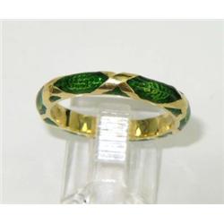 Hidalgo 18K Yellow Gold Enamel Ring