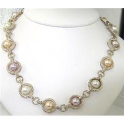 Charles Krypell Silver Pearl Necklace