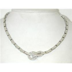 Cartier 18K White Gold Diamond Necklace
