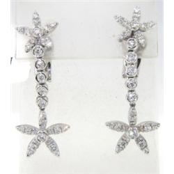 Asprey 18K White Gold, Diamond Earrings