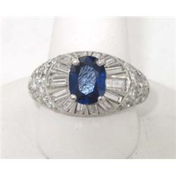 Van Cleef & Arpels Platinum Diamond,Sapphire Ring