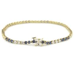 Tiffany & Co 18K Gold, Sapphire & Diamond Bracelet.