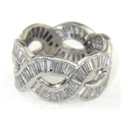 Platinum Sapphire & Diamond Ring