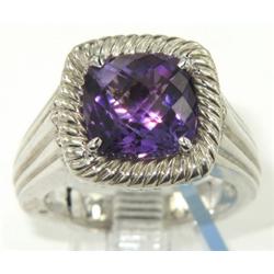 Charles Krypell Silver Amethyst Ring