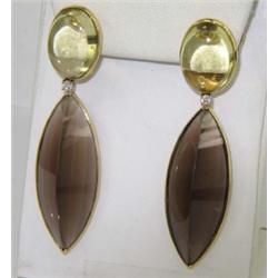 Faraone Mennella 18K Gold CitrineTopaz Diamond Earrings