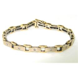 14K Yellow Gold Diamond Bracelet