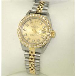 Rolex 18K Gold / Stainless Steel Diamond Ladies Watch
