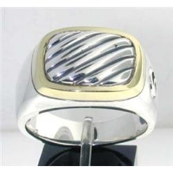 David Yurman Silver & 14K Yellow Gold Ring
