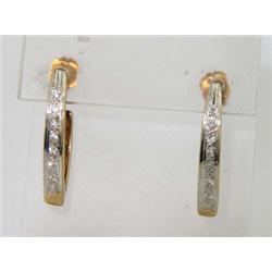 14K Yellow Gold Diamond Earrings