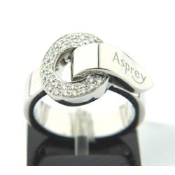Asprey 18K White Gold Diamond Ring