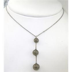 De Beers 18K White Gold Jade Necklace