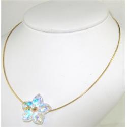 Baccarat 18K Yellow Gold Crystal Blossom Necklace