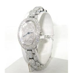 Cartier 18K White Gold Diamond Watch