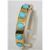 Image 3 : Faraone Mennella 18K Yellow Gold Turquoise Bangle