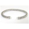 Image 1 : David Yurman Silver Pearl & Diamond Bangle