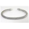 Image 4 : David Yurman Silver Pearl & Diamond Bangle
