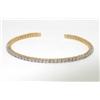 Image 4 : 14K Yellow Gold, Diamond Bangle
