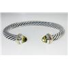 Image 1 : David Yurman Silver,14K Gold, Lemon Citrine Bangle.