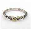 Image 4 : David Yurman Silver & 14K Yellow Gold Ring.