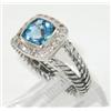 Image 3 : David Yurman Silver Blue Topaz & Diamond Ring