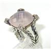 Image 2 : David Yurman Silver Pink Quartz & Diamond Ring.