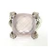 Image 5 : David Yurman Silver Pink Quartz & Diamond Ring.