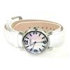 Image 2 : Ritmo Stainless Steel White Leather Strap Watch