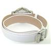 Image 3 : Ritmo Stainless Steel White Leather Strap Watch
