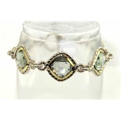 Charles Krypell Gold/Sterling Silver Quartz Bracelet