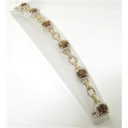 Charles Krypell 14K  Gold/Silver Citrine Bracelet