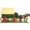 Image 1 : Circa 1940's large wooden covered wagon model