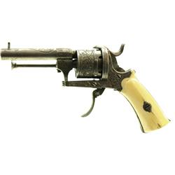 Unmarked folding trigger pinfire revolver
