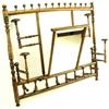 Image 1 : Beautiful oak stick and ball hat rack with mirror