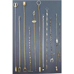Collection of Antique watch chains.