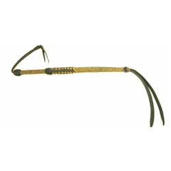 Early rawhide and leather braided quirt