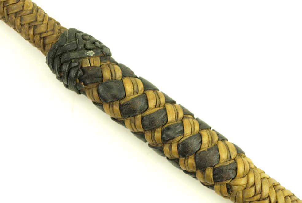 Early rawhide and leather braided quirt