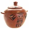 Image 1 : Hopi Redware lidded pot with exhibition tag